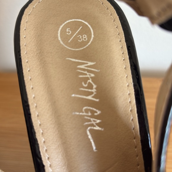 Nasty Gal Slingback For Good Faux Leather Heels in Black - Picture 2 of 5